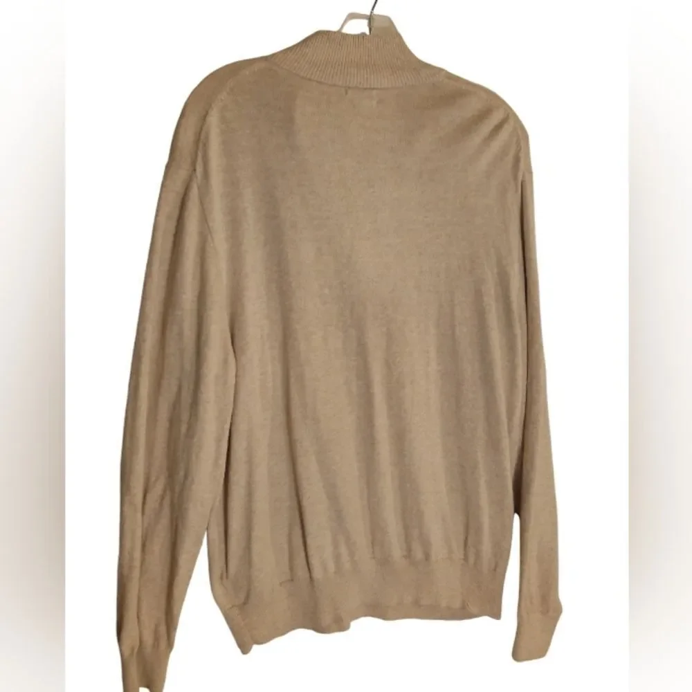 J. Crew Ragland 100% Cotton Oatmeal Quarter Zip Sweater M